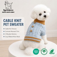 Pull pour chien personnalisé, écologique, à quatre pattes, extensible, épais et chaud, en tricot torsadé, vêtements pour animaux de compagnie pour l'automne et l'hiver