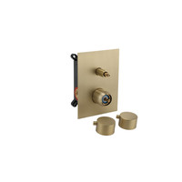 Mitigeur de douche thermostatique avec inverseur, mitigeur de douche mural encastré en acier inoxydable