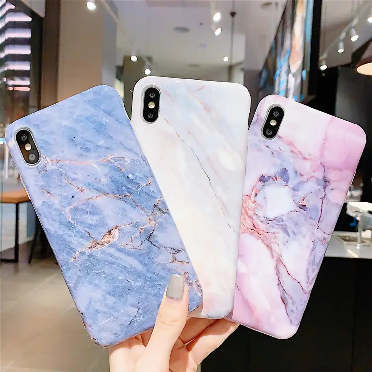 Glossy Slim IMD Marble Pattern Rubber Back Case Cover For IPhone 11 11 Pro 11 Pro Max X XR XS MAX
