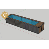 Maison-conteneur de luxe avec piscine intégrée, éclairage personnalisé, filtration écologique et design contemporain