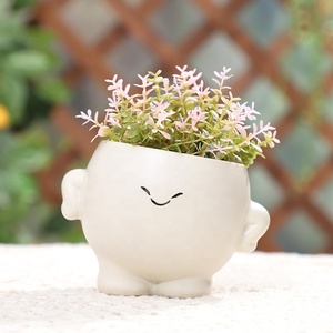 4 pollici moderna semplicità Mini vaso di piante succulente vasi carino quattro emozioni fiori Potter per ufficio scrivania centro commerciale casa - Product Image 4