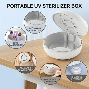 Scatola Multifunzionale per Disinfezione <span class=keywords><strong>UV</strong></span> con Deodorizzazione all'Ozono, <span class=keywords><strong>Sterilizzatore</strong></span> <span class=keywords><strong>Portatile</strong></span> per Apparecchi Ortodontici, Protesi, Gioielli, Occhiali e Utensili - Product Image 5