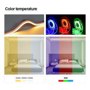 ไฟแถบ LED RGB COB ความสว่างสูง 630LED/เมตร แบบเปล่งแสงด้านข้าง DC12/24V 9.6W/เมตร IP20/IP65 กันน้ำ สำหรับตกแต่งภายนอกอาคาร - Product Image 4