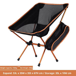 Chaise pliante moderne avec dossier en tissu Oxford et alliage d'aluminium, mobilier d'extérieur, jardin, camping et pêche, portable - Product Image 6