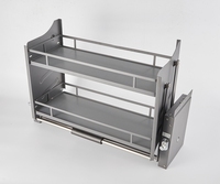 Sistem penyimpanan Lift kabinet dapur, tinggi tarik ke bawah penyimpanan rak piring Lift kaca keranjang Lift