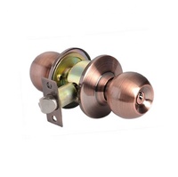 Poignée de porte sécurisée pour entrée, bouton en acier inoxydable et rosette en acier inoxydable brossé de 65 mm/75 mm