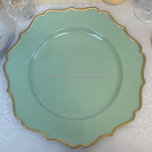 <span class=keywords><strong>Plato</strong></span> Base Dorado Más Vendido para Bodas, <span class=keywords><strong>Plato</strong></span> Base <span class=keywords><strong>de</strong></span> Alta <span class=keywords><strong>Calidad</strong></span> con Borde Plateado al <span class=keywords><strong>Mejor</strong></span> <span class=keywords><strong>Precio</strong></span> - Product Image 3