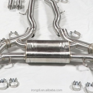 Système d'échappement Valvetronic en acier inoxydable 304 avec embouts noirs brillants pour BMW X3M F97 F98 S58 3.0T - Product Image 2