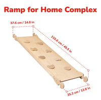 Structure d'escalade intérieure en bois en forme de maison avec toboggan, aire de jeux et maisonnette 5-en-1 pour enfants, ensemble d'escalade Montessori pour la maison