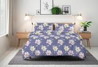 Parure de draps de luxe OEM/ODM imprimée bleu et blanc, motif chinois traditionnel sans fin, 4 pièces en polyester, tailles Queen/Single/Full/King, 300 fils/cm²