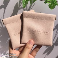 Conception personnalisée de haute qualité Logo Pu sac de mode en cuir écouteur bijoux bague collier pièce de monnaie sac à poussière en cuir avec feuille de fer