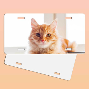 DIY License Plate Dye Sublimation Aluminium Sheet White Heat Transfer Metal Aluminum Blank License Plate Hanging <b>Car</b> <b>Decoration</b> - Product Image 6
