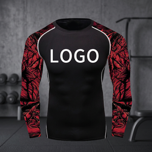 Camiseta de compresión de manga larga para BJJ, Grappling, MMA, Jiu Jitsu, No-Gi, UFC, UPF50+, transpirable, de Spandex/Poliéster - Product Image 3