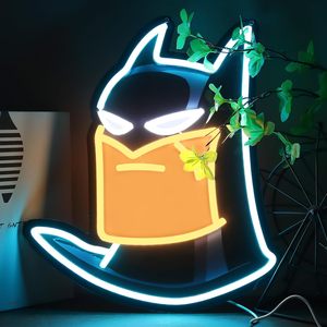 OIZEGO Bat Neon Light Décoration murale LED en acrylique pour chambre à coucher, bar, pub, restaurant - Product Image 4