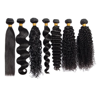 Extensions de cheveux humains indiens Remy, ondulés, bouclés, en lots, double trame, tissage à la machine, cheveux vierges non traités