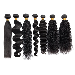 Extensiones de Cabello Humano Remy Indio, Ondulado Profundo, Paquetes de Cabello Virgen sin Procesar, Doble Trama, Tejido a Máquina - Product Image 1