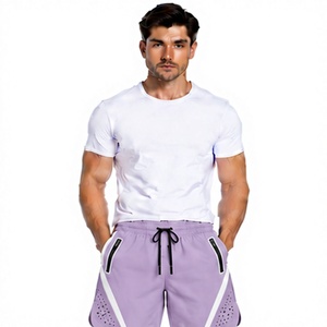 Wholesale Men's Gym <b>Shorts</b> With <b>Zipper</b> Pocket Custom Logo Quick Dry Running Workout Fitness Athletic <b>Shorts</b> Nylon Spandex Breath - Product Image 1