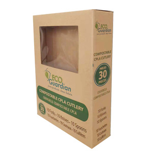 Boîte d'emballage en papier kraft écologique pliante en carton <span class=keywords><strong>Couverts</strong></span> Vaisselle Cuillère Spork pour couteau Boîte en papier d'emballage cadeau pour couteau - Product Image 4