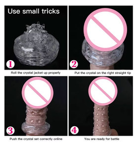5 Stile Anpassbare Weiche Spike-Drachen Wiederverwendbare Silikon-Kondome Sexspielzeug für Männer - Product Image 4