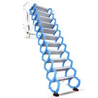 Maßgefertigte Metall-Klappleiter für den Dachboden mit Einziehbarer Treppe Deckenzugang Absenkbares Design für den Heimgebrauch 300kg Tragfähigkeit