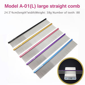 Haustier pflege Größe L Einzel kamm Stylist Aviation Aluminium ultraleichte <span class=keywords><strong>High</strong></span>-<span class=keywords><strong>End</strong></span>-Kamm Styling Hund großen Kamm ein Stück - Product Image 3