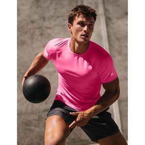 T-shirt de sport personnalisé pour homme, manches courtes, évacuation de l'humidité, séchage rapide, entraînement en salle de sport, course à pied, sport, léger, protection UPF - Product Image 3
