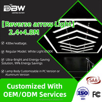Lampe de travail LED automatique professionnelle à intensité variable Portable pour garage d'atelier de voiture et station de lavage de voiture émise en couleur RVB et blanc froid