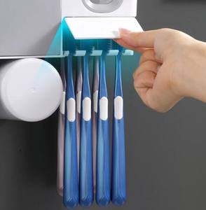 Distributeur de dentifrice <span class=keywords><strong>mural</strong></span> en gros, presse-dentifrice et <span class=keywords><strong>porte</strong></span>-brosse à dents - Product Image 5