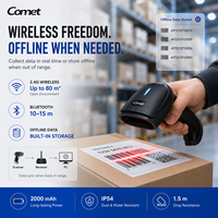 Escáner de Código de Barras Inalámbrico 2D OEM ODM, Lector de Códigos QR 1D 2D 2.4G para Punto de Venta, Inventario de Almacén, Marca Privada