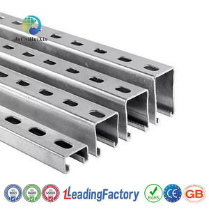 פרופילי פלדה מגולוונת כבדה מסוג U של JCHX-OEM, Q235b, לתליית פאנלים סולאריים על גג, מסילות פלדה פחמנית, קורות מסגרת סולארית. - Product Image 1