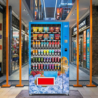 Distributeur commercial de boissons et de collations Distributeur automatique sans pilote de jetons de pièces et de codes QR avec fonction SDK