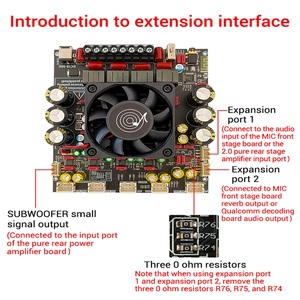 Bo mạch khuếch đại âm thanh Bluetooth 2.1 kênh ZK-AS21P, công suất 300WX2+600W, âm thanh nổi, chip khuếch đại âm trầm công suất cao, sản phẩm IC - Product Image 3