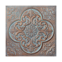 Plafonds en PVC 3D carrés vintage artistiques, ignifuges et imperméables, 2x2 pieds, livraison incluse, restaurants, clubs, PL88