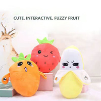 Slim inductief fruitmuziekspeelgoed Interactieve cartoon pluche pop met beatdrum Educatief vroeg leren knuffel voor baby's