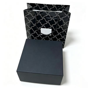 Luxury <b>Black</b> Round <b>Watch</b> Box With Snap Closure Faux Leather Interior Dustproof Packaging Custom Logo Square Case - Product Image 2