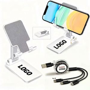 Color Logo Wholesale Promo Business Gift Cell Aluminium Alloy <b>Desk</b> Holder Universal Mobile Phone Stand Custom Promotional Gifts - Product Image 1