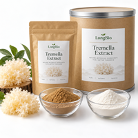 LongBio Extrait de Tremella Fuciformis en Poudre, Polysaccharides de Champignon des Neiges, 10%-80% Bêta-Glucane, Ingrédient de Champignon, Fournisseur OEM en Vrac