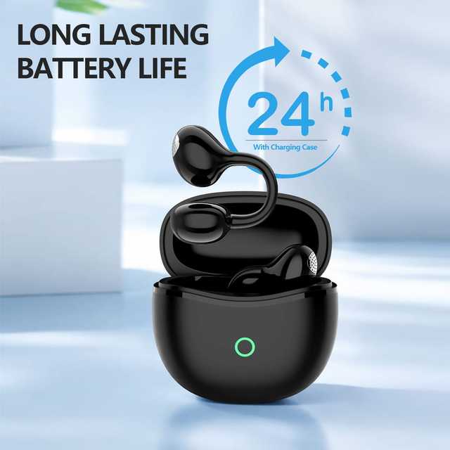 2026 New Clip on Wireless Earbuds Bluetooth Earphones Open Ear Headphones Long Battery Life OEM ODM Factory