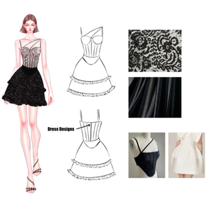 Fabricante de Ropa OEM ODM, Crea Tu Propia Marca, Servicio de Diseño de Ropa Personalizada con MOQ Bajo, Prendas de Alta Calidad, Vestido de Noche <span class=keywords><strong>para</strong></span> Mujer - Product Image 1