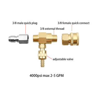 Kit de Inyector de Químicos para Lavadora a Presión <span class=keywords><strong>Amazon</strong></span>, Conexión Rápida de 3/8, Boquilla Ajustable para Espuma de Jabón, 4000 PSI - Product Image 2