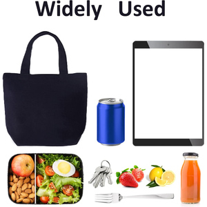 New Trendy Small Bento Cotton <b>Canvas</b> Lunch Bag Custom Mini <b>Canvas</b> <b>Tote</b> Bag with Logo - Product Image 3