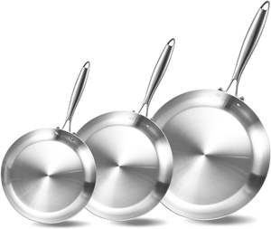 Üç katlı paslanmaz çelik kızartma tava seti, tava, şefin tavaları, indüksiyon tencere 18cm-20cm-22cm - Product Image 1