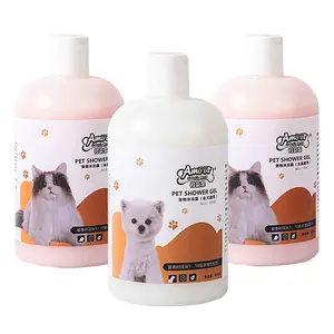 Kaynak fabrika sıcak satış yeni evcil hayvan duşu jel 500ML kediler köpekler şampuan koku giderici kokulu banyo bakım ürünleri