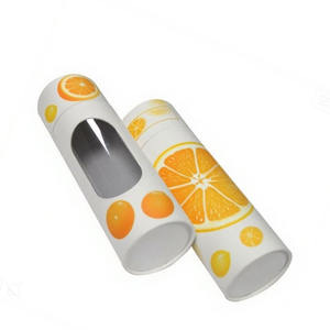 Boîte d'emballage en carton personnalisée pour cadeaux, avec tube en PVC transparent et fenêtre - Product Image 1