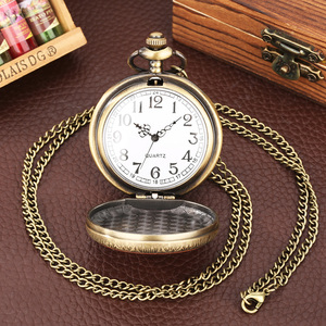 All Seeing Eye And Death Angel <span class=keywords><strong>Gothic</strong></span> Ja No Decision Coin Vintage Herdenkingszakhorloge Met Ketting - Product Image 2