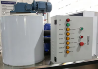Máquina de Hielo en Escamas Industrial Personalizable con Depósito de Almacenamiento, Equipo de Hielo en Escamas con Compresor Confiable
