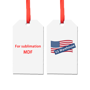 Großhandel doppelseitige Sublimation einfarbig hölzern Mdf Weihnachtskugel Herzbaumhaus Sternform hängende Ornamente