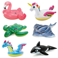 Happy jack petit jouet gonflable de flotteur de piscine de crocodile de requin de licorne