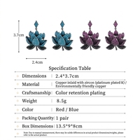 Boucles d'oreilles pendantes exotiques pour femmes, motif fleur, zircon cubique, franges, pierre turquoise bleue, plaqué or noir