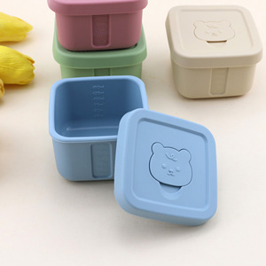 Boîte de conservation moderne et minimaliste en silicone pour aliments pour bébés, avec couvercle hermétique assorti, pour la portionnement des aliments complémentaires pour nourrissons - Product Image 5